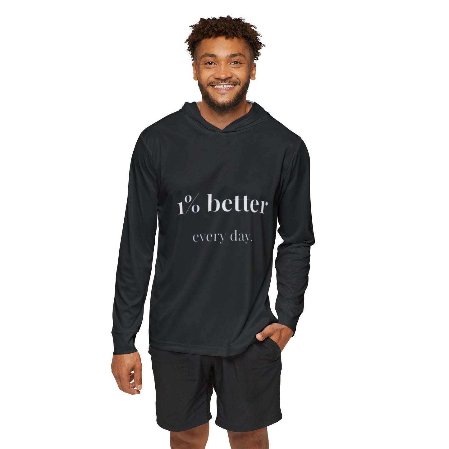 " 1% better everyday" Thin Sports Hoodie