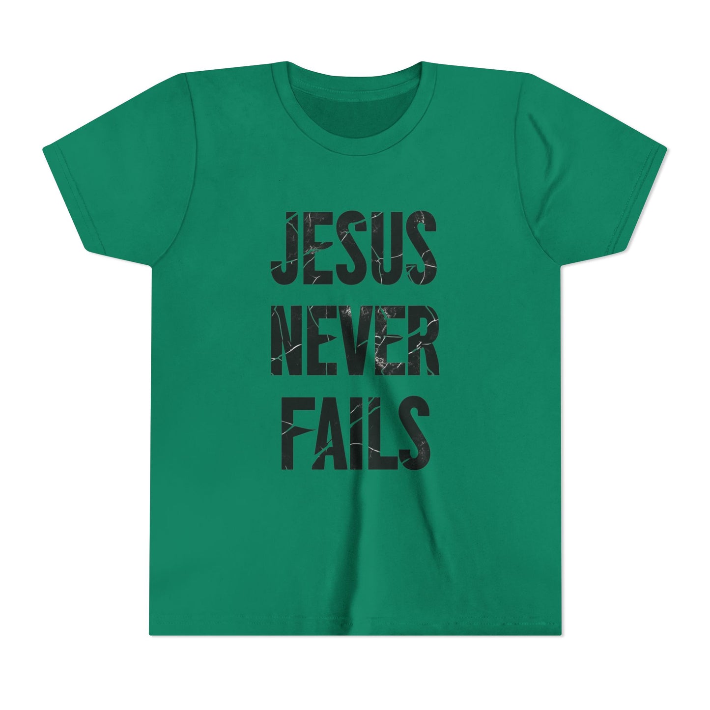 "Jesus Never Fails"- Youth Unisex Tee