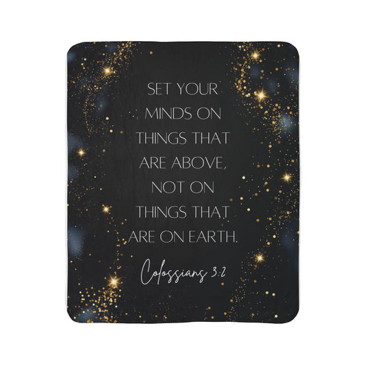 Colossians 3:2- Fleece Blanket