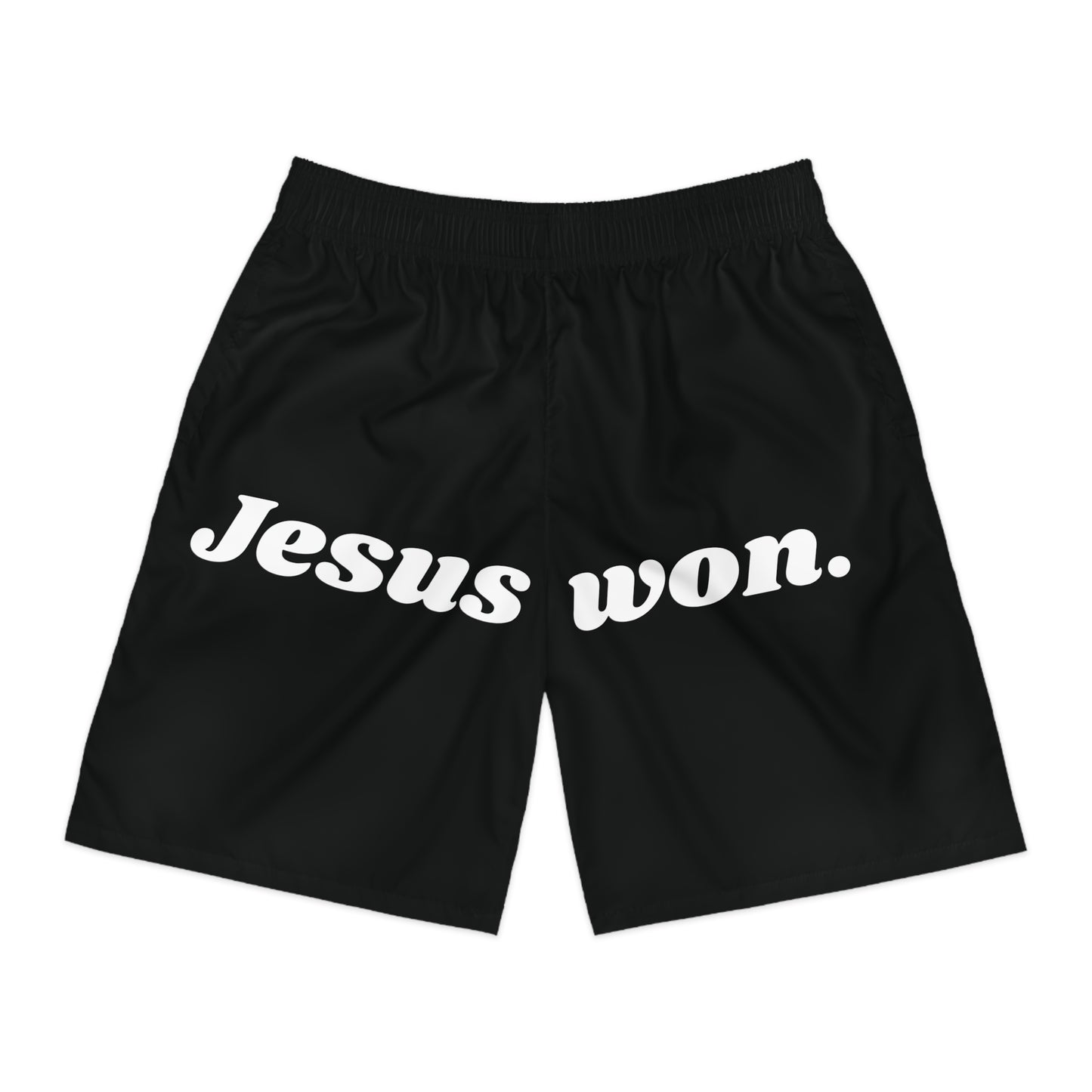 " Jesus won." Men's Shorts
