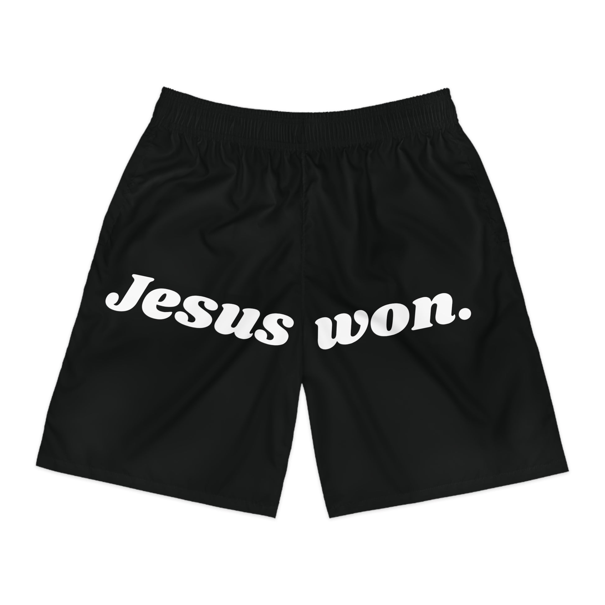 " Jesus won." Men's Shorts