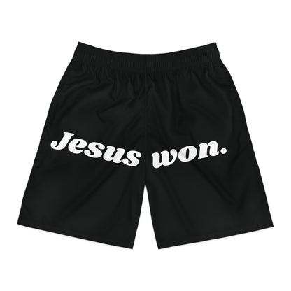 " Jesus won." Men's Shorts