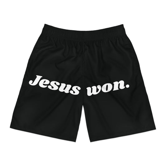 " Jesus won." Men's Shorts