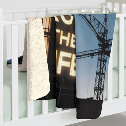 Inspirational, Soft, with a Christian Design Sherpa Fleece Blanket