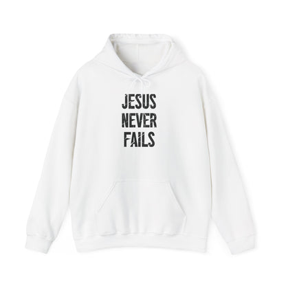 "Jesus Never Fails"- Men's Christian Hoodie