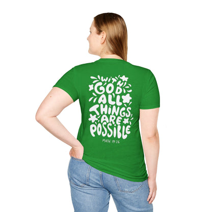 " With God all things are possible "- Women's T-Shirt