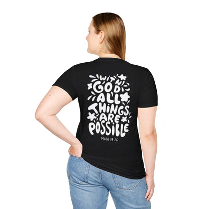 " With God all things are possible "- Women's T-Shirt