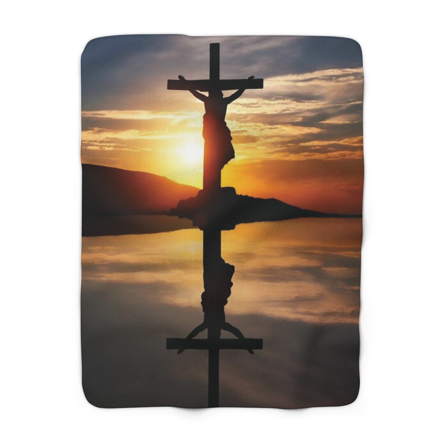Christian, Jesus Death On Cross , Love, Care, Mercy, and Grace Fleece Blanket