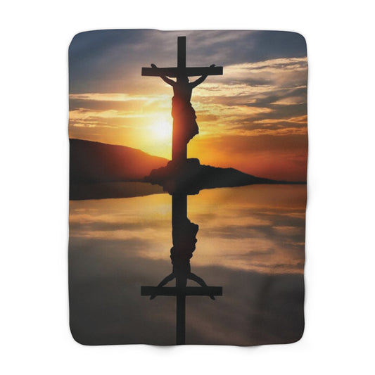 Christian, Jesus Death On Cross , Love, Care, Mercy, and Grace Fleece Blanket