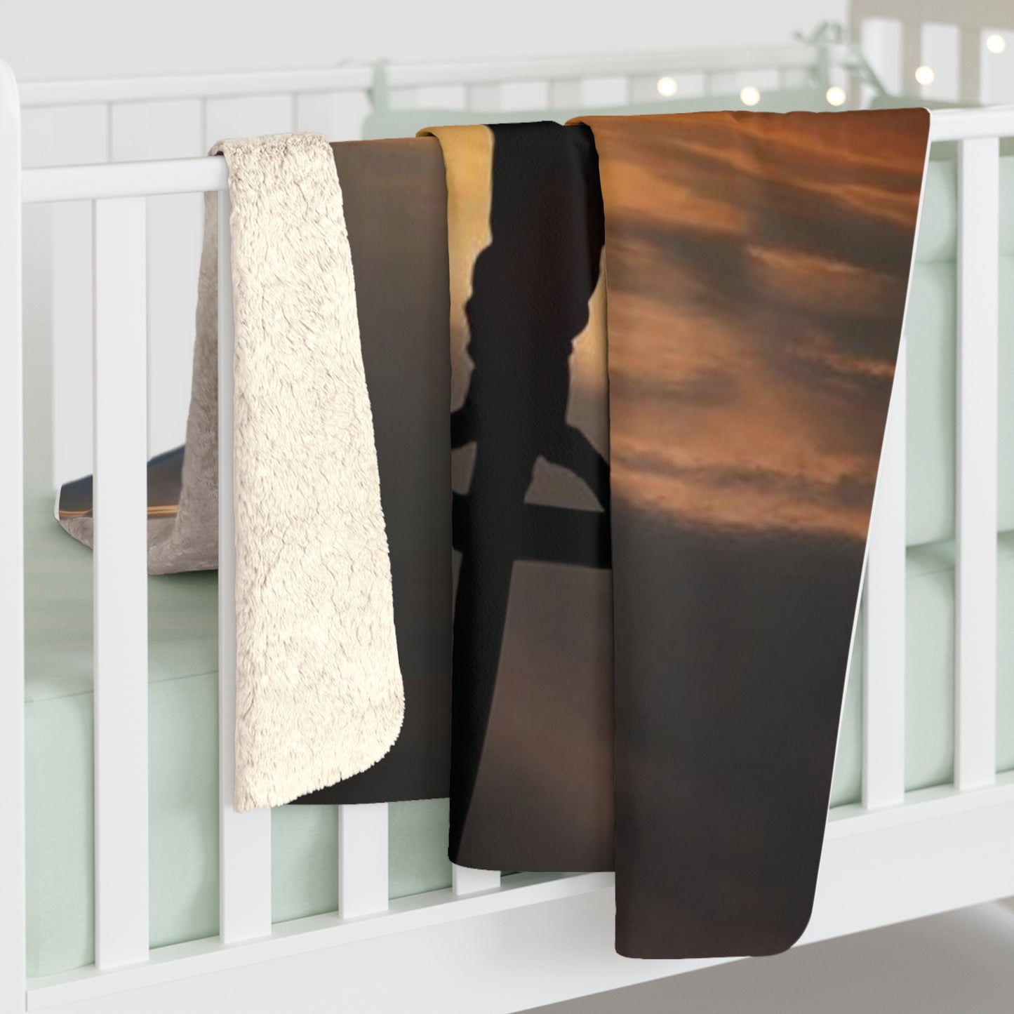 Christian, Jesus Death On Cross , Love, Care, Mercy, and Grace Fleece Blanket