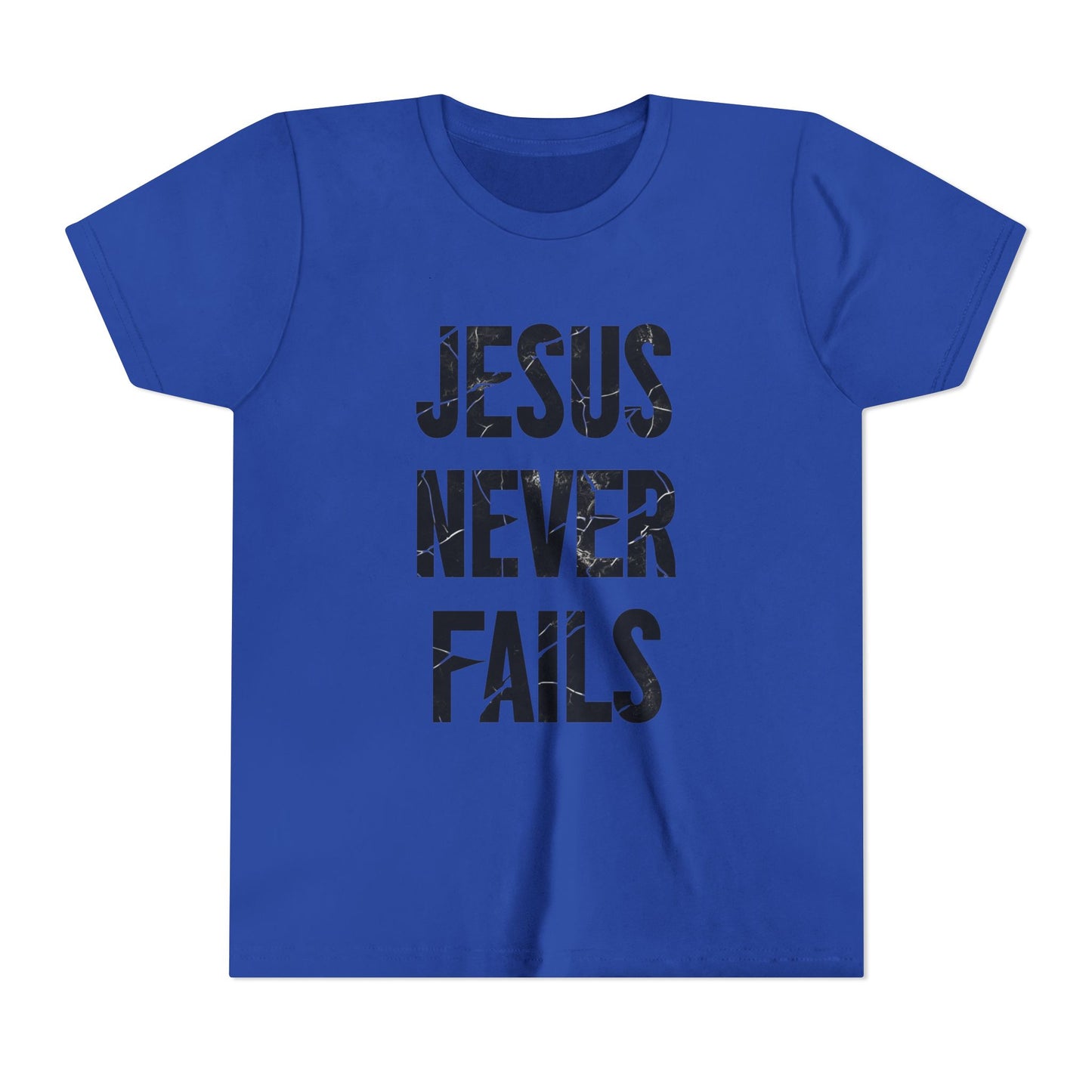 "Jesus Never Fails"- Youth Unisex Tee